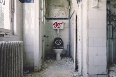 dirty public toilet