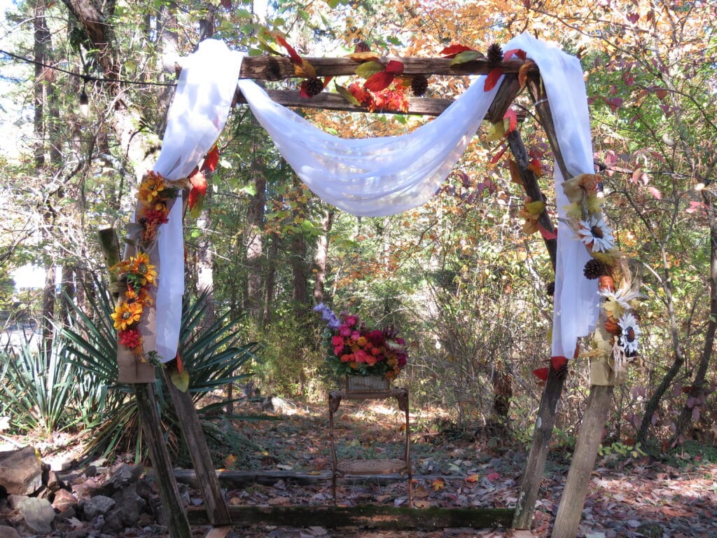 fall wedding arch