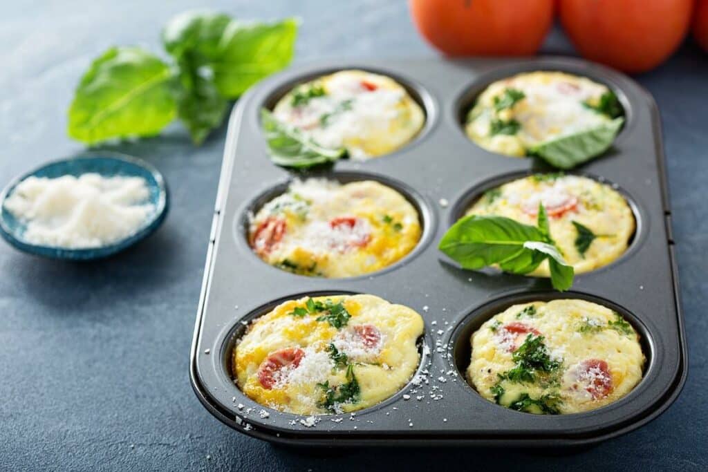 Eggs in a muffin pan