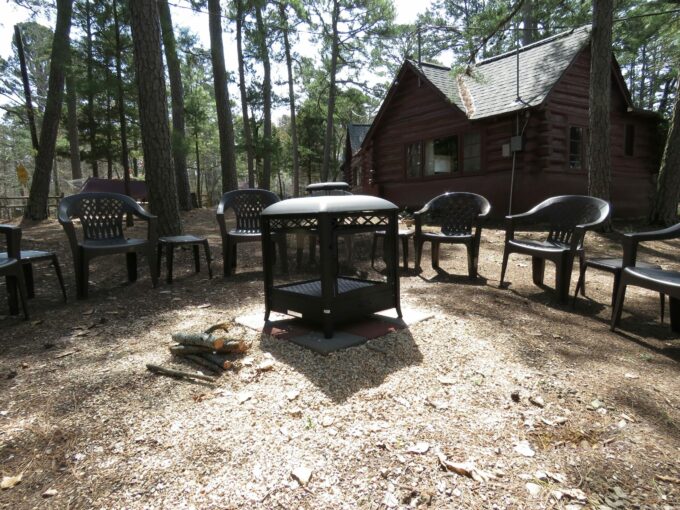 fire pit and chairs